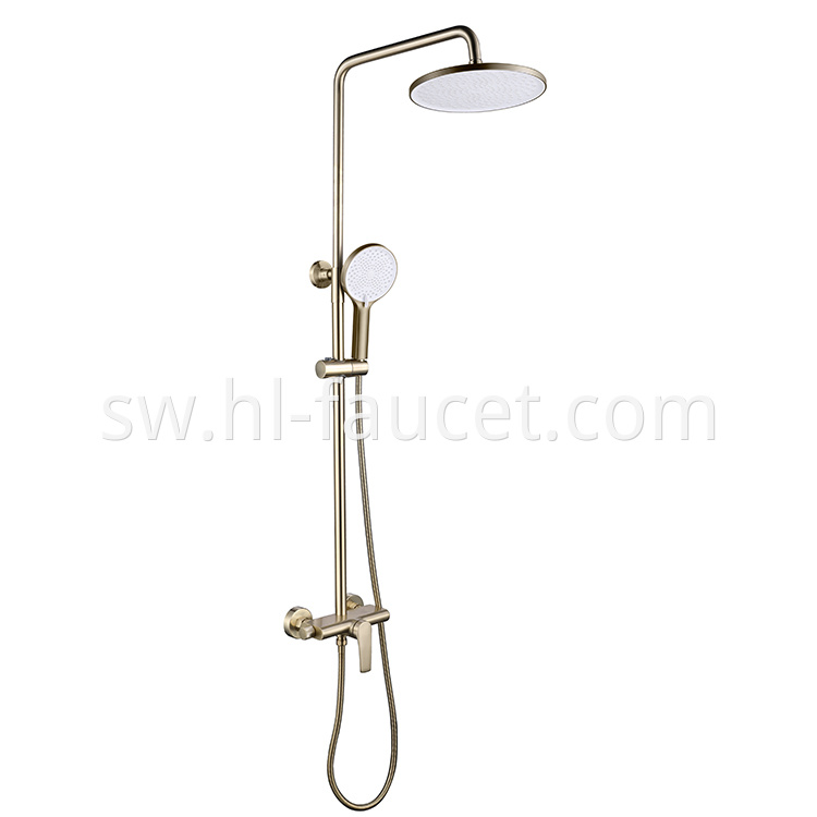 Shower Faucet Set Brushed Gold